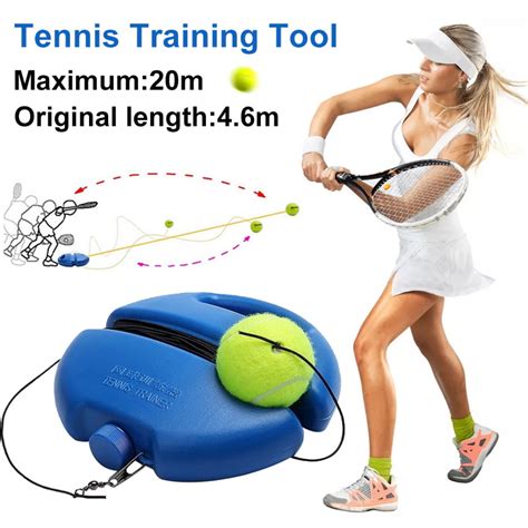 Tennis Training Tool Tennis Rebound Ball Self-paced rebound Ball Tennis Trainer Base Equipment ...