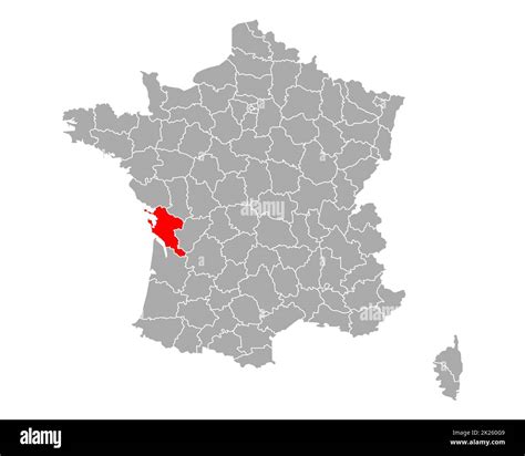 Map of Charente-Maritime in France Stock Photo - Alamy