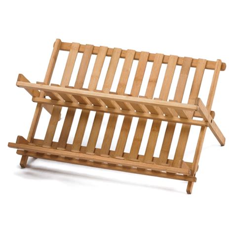 Creative Home Bamboo Folding Dish Rack - Walmart.com