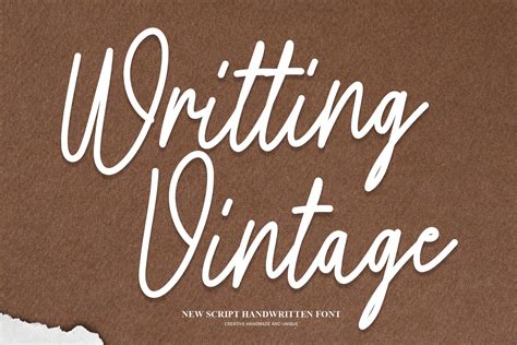 Writting Vintage | Script Font | Script Fonts ~ Creative Market