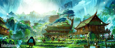 Breathtaking 'Kung Fu Panda 3' Concept Art Reveals Mysterious Panda Village - Rotoscopers