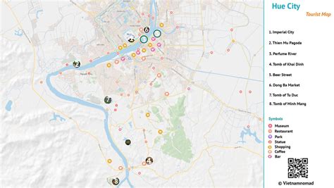 Map of Hue, Vietnam | Hue Tourist & Attraction Map - Vietnamnomad