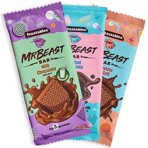 Amazon.com : Beast Bar Sea Salt Chocolate, Original Chocolate, Milk ...