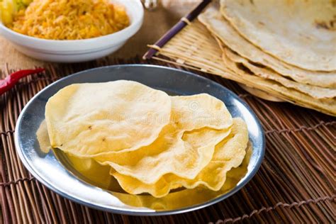 Papad or Pappadam , Indian Traditional Food Stock Photo - Image of ...