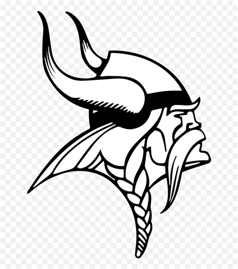 Minnesota Vikings Logo Black And White - Akron North High School Vikings Png,Vikings Logo Png ...