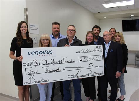 Cenovus pledges $50,000 to Red Deer Hospital - LacombeOnline.com - Local news, Weather, Sports ...