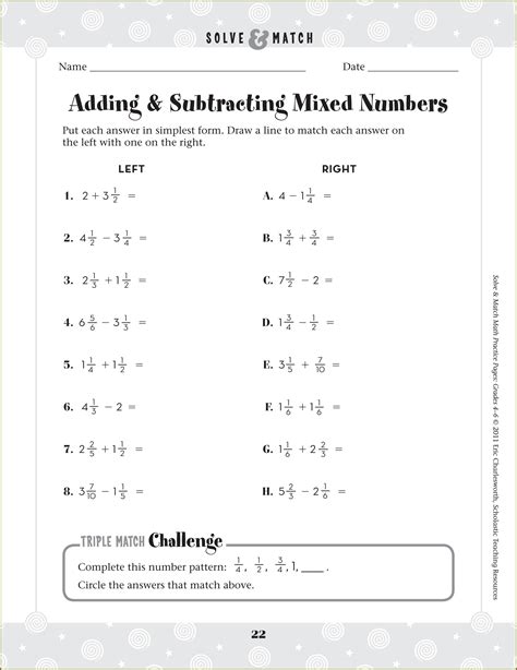 5th Grade Mixed Numbers Worksheet Worksheet : Resume Examples