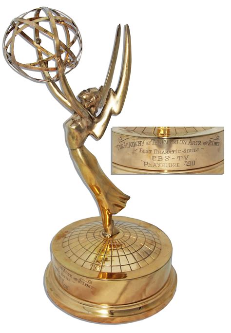 Lot Detail - Emmy Award Trophy Won by CBS in 1957 -- For Their ...