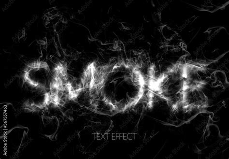 Realistic Smoke Text Effect Mockup Stock Template | Adobe Stock