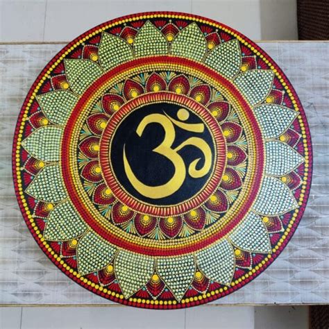 Wall Hanging #2 - Mandala Art (24") - International Indian Folk Art Gallery