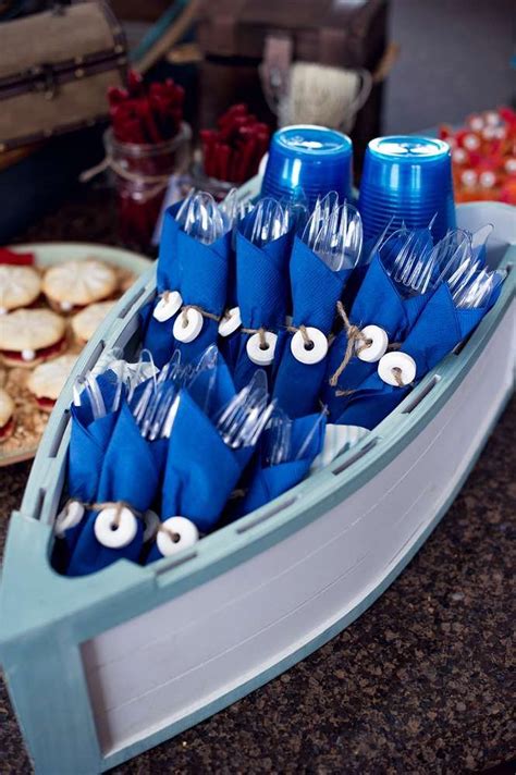 Nautical Birthday Party Ideas | Photo 17 of 42 | Nautical birthday party, Nautical baby shower ...