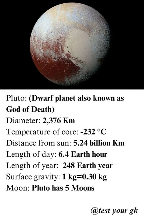 Facts about Pluto in 2023 | Earth hour, Dwarf planet, Pluto