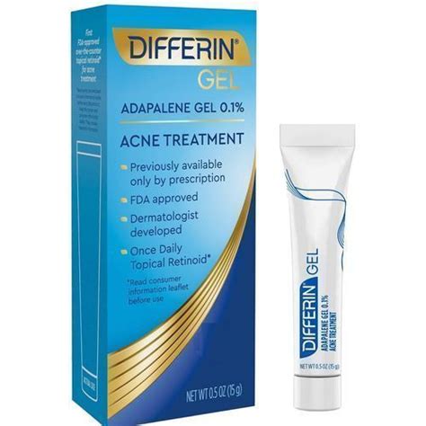 Differin Gel Adapalene Retinoid Acne Treatment - Glow County