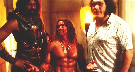 Andre The Giant And Arnold Schwarzenegger