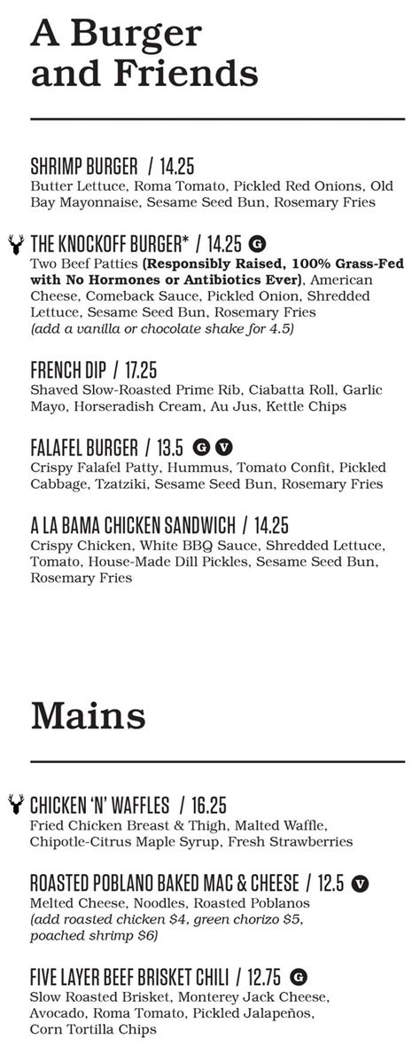 Punch Bowl Social Salt Lake City menu – SLC menu