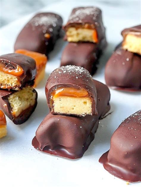 Dark Chocolate and Salted Caramel “Twix” Bars - Baker by Nature