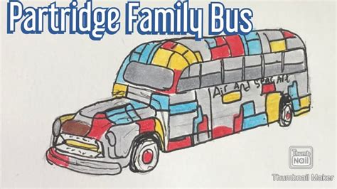 Timelapse drawing the Partridge Family Bus - YouTube