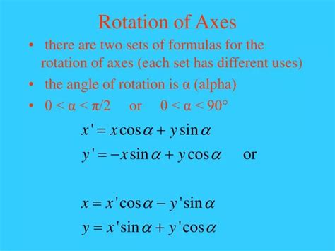 PPT - Rotation of Axes PowerPoint Presentation, free download - ID:5549738