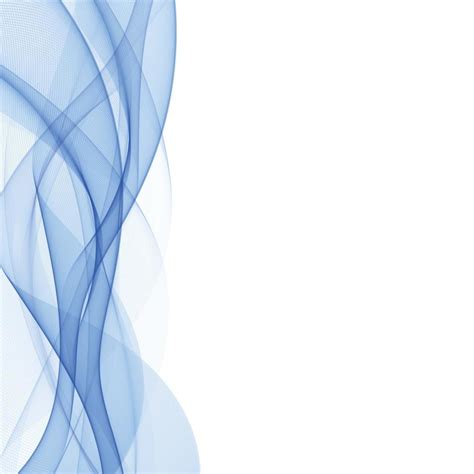 Abstract blue wavy lines on white background - Vector 2303938 Vector ...