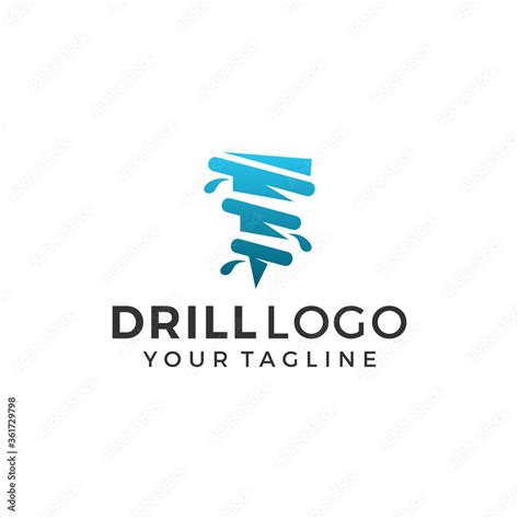 Abstract Drill Logo Sign Vector Template Stock Vector | Adobe Stock