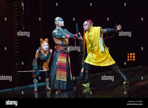 Cirque du Soleil actors performing KA in Las Vegas, Nevada Stock Photo ...