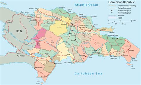 Dominican Republic - Political Map, Santo Domingo