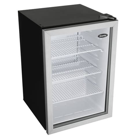 Danby Glass Front Refrigerator, 2.6 Cu. Ft., Stainless Steel | Compact Refrigerators ...