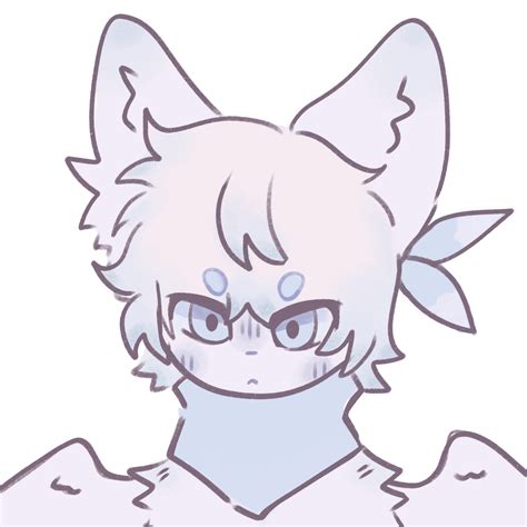 a drawing of an anime character with glasses and a cat ears on it's head