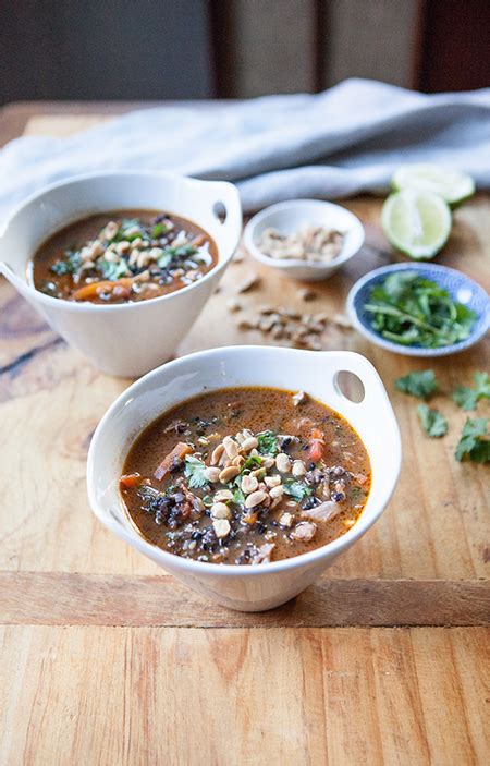 Thai Coconut Chicken and Black Rice Soup - Edible Seattle