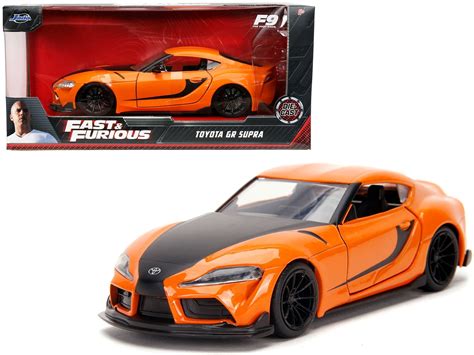 Toyota GR Supra Orange with Black Stripes "Fast & Furious 9 F9" (2021 ...