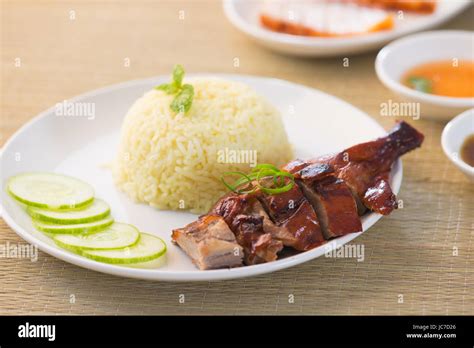 chinese bbq duck rice Stock Photo - Alamy