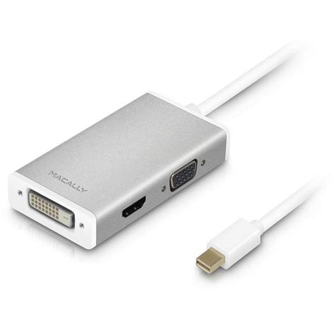 Macally Mini Display Port to 4K VGA, HDMI and DVI Adaptor for Apple Mac ...