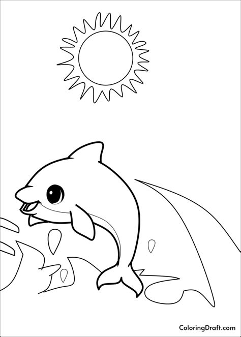 Cute Baby Dolphin Coloring Pages - ColoringDraft.com