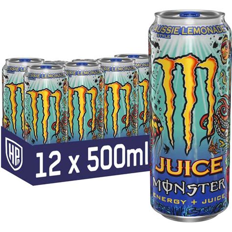 Monster Aussie Lemonade Energy 12 x 500ml | Lowest Price | HPnutrition.ie