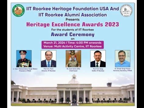 IIT Roorkee Alumni Association on LinkedIn: Excellence Awards Ceremony 2023