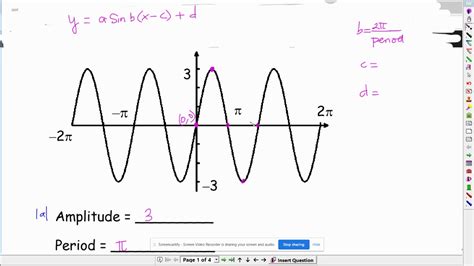 Write Sine equations. - YouTube