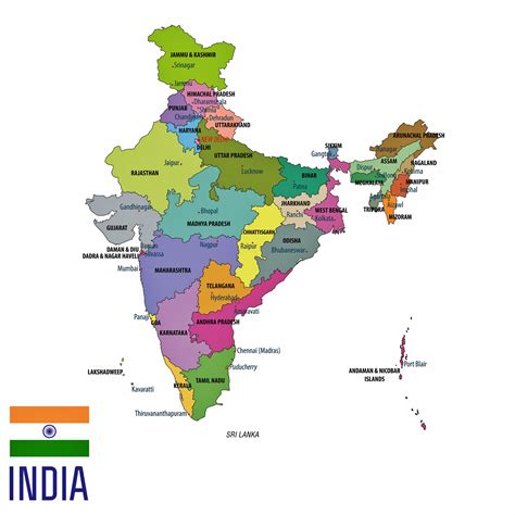 Political Map Of India Information - Map of world