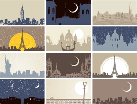 Cityscape Vector Art (.eps) Free Vector Download - 3axis.co