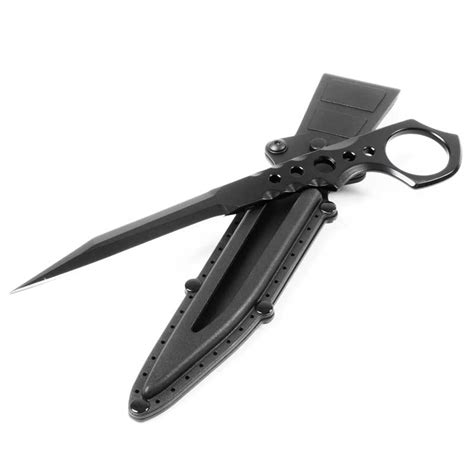 Stealth Stinger Knife - Black Needle Point Dagger - Tactical Fixed Blade Boot Karambit | KOMBATIV