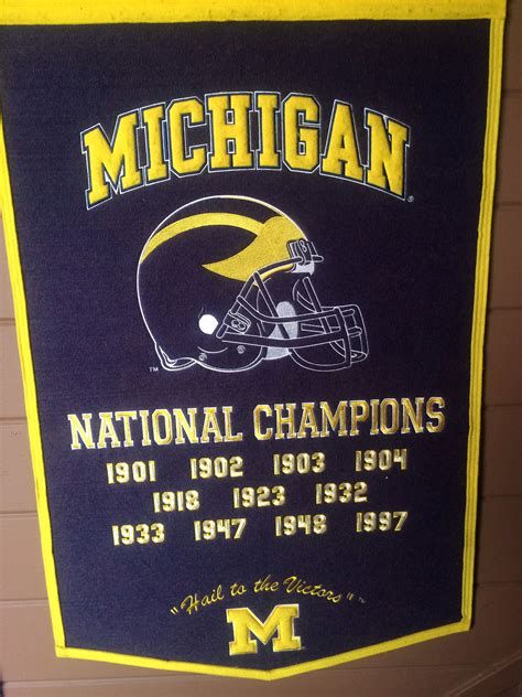 Michigan Wolverines Football Championship Banner | Michigan wolverines ...