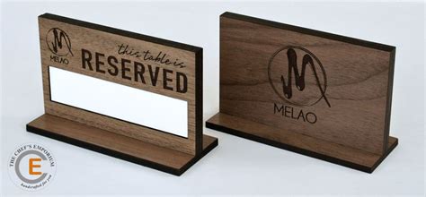 Customizable Walnut Reserved Signs