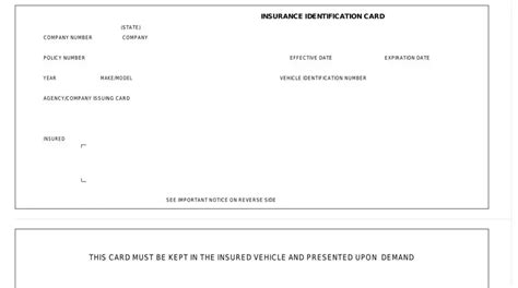 Auto Insurance Card Template ≡ Fill Out Printable PDF Forms Online