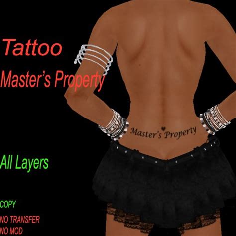 Second Life Marketplace - Tattoo Master's Property on lower back