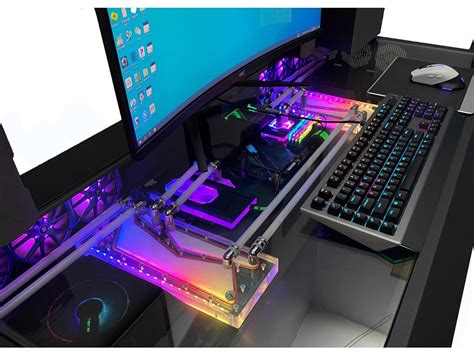 ALAMENGDA BOOT-X 63" RGB Built-in ATX Full Tower PC Computer Case, E-ATX/ATX/M-ATX/ITX Full ...