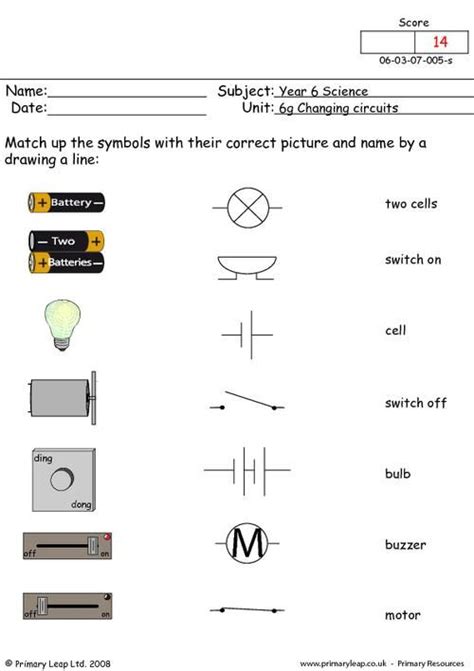 Circuit And Symbols Worksheet Answers