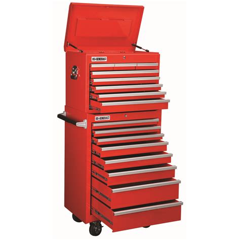 26 in., 16 Drawer Glossy Red Roller Cabinet Combo | Tool storage ...