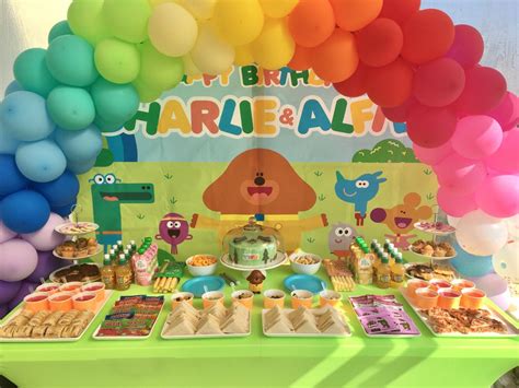 Twins Hey Duggee Birthday party | Baby first birthday cake, Birthday, Birthday party