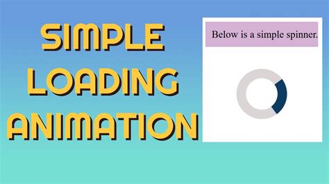 How to create a simple loading animation ( CSS ) | Loading spinner in ...