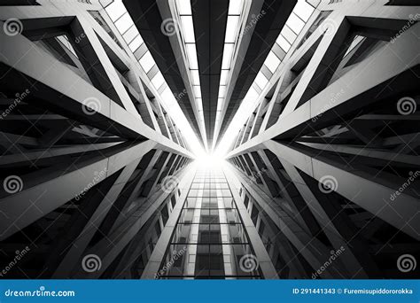 Abstract Architecture Symmetrical Lines and Shapes Stock Illustration - Illustration of design ...