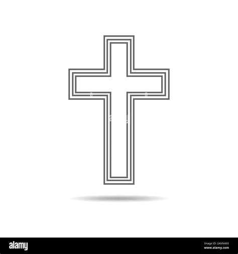 Cross icon - flat vector image. Simple black Christian Cross - vector illustration Stock Vector ...